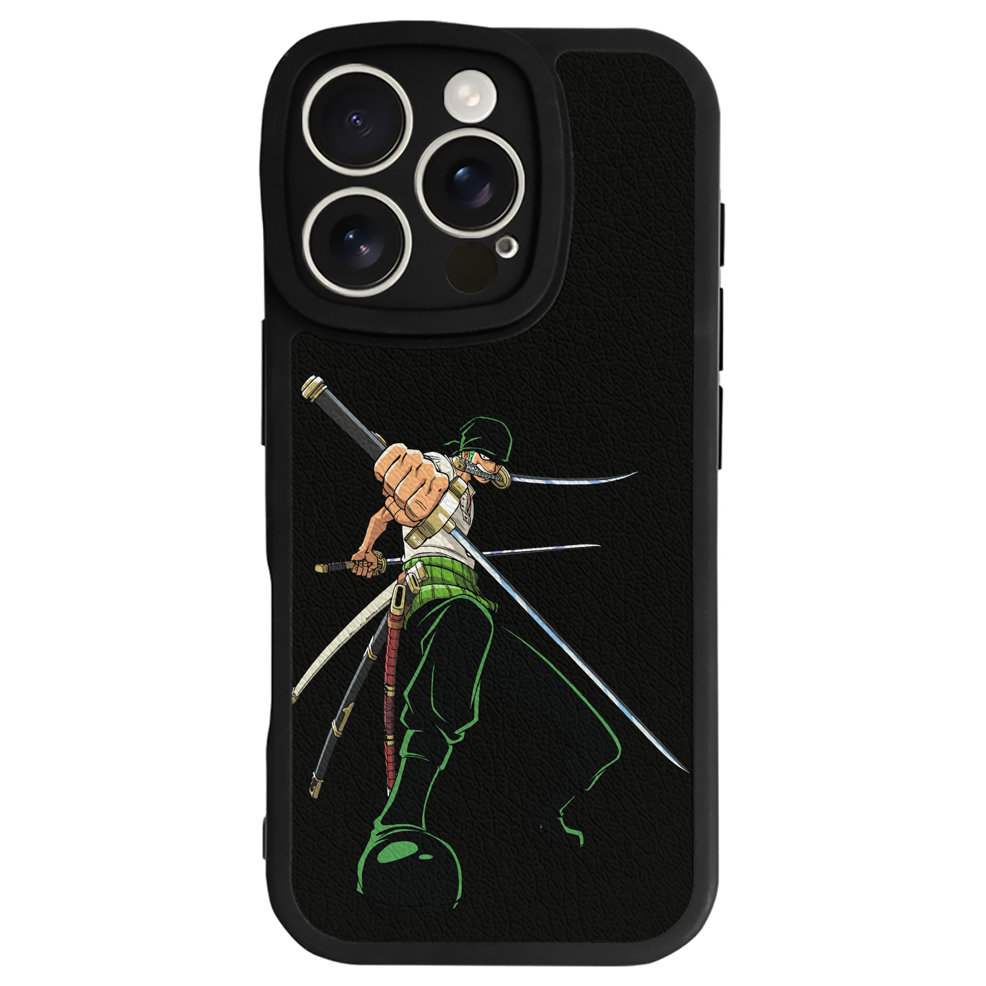 （画像用） ワンピース ロロノア・ゾロ ONE PIECE Roronoa Zoro 【iPhone 16シリーズ対応】シリコンスマホケース（レザー調） 材質：シリコン